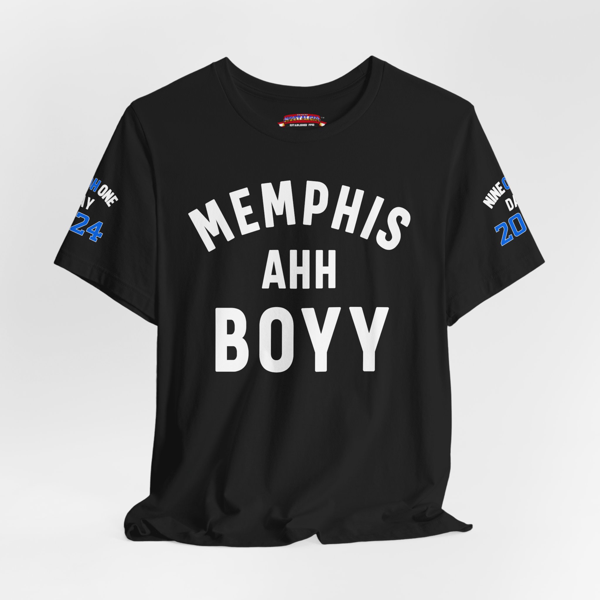 901 Day Memphis MEMPHIS AHH BOYY Short Sleeve T Shirt Memphis Nostalgia Supply